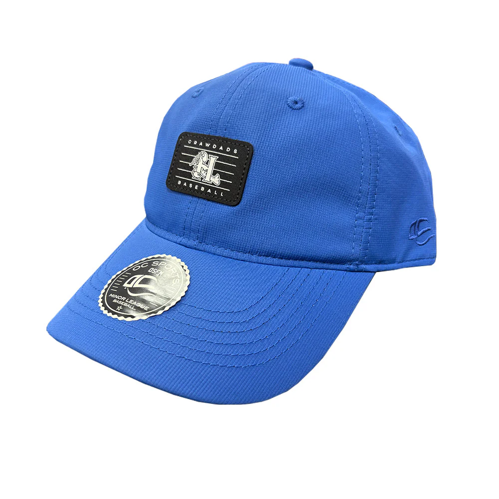Hickory Crawdads Outdoor Cap Blue Swift Micro Suede Patch Adjustable Cap