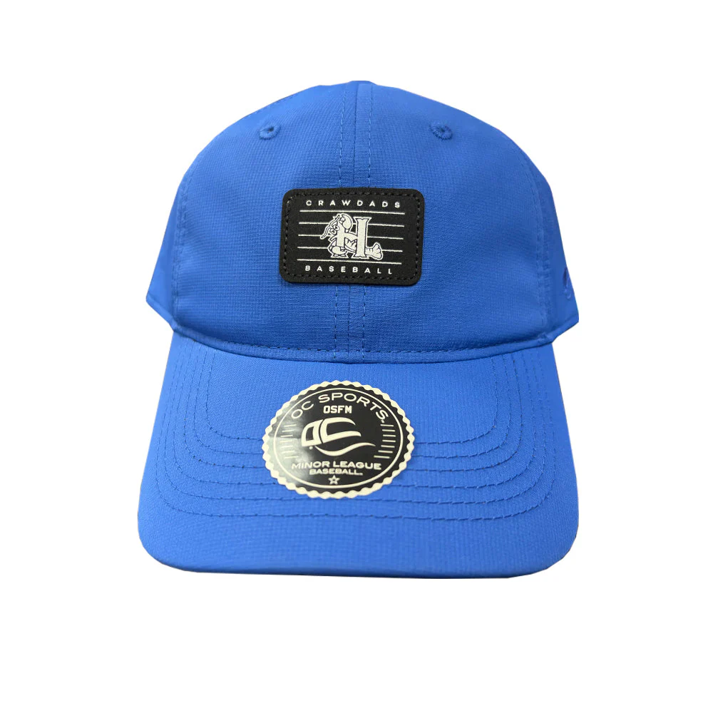 Hickory Crawdads Outdoor Cap Blue Swift Micro Suede Patch Adjustable Cap - Image 2