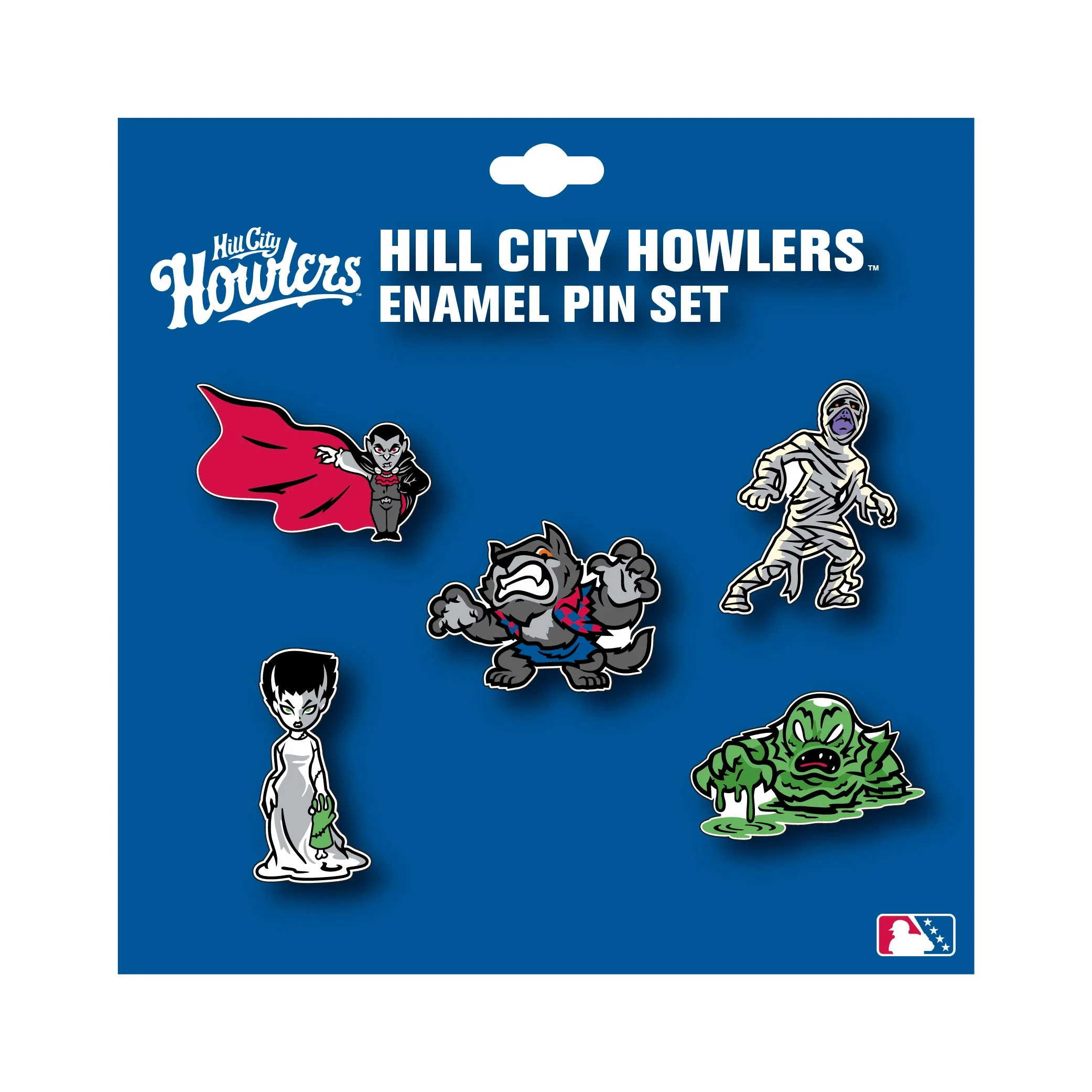 Hill City Howlers 5-Pack Monster Collector Pin Set
