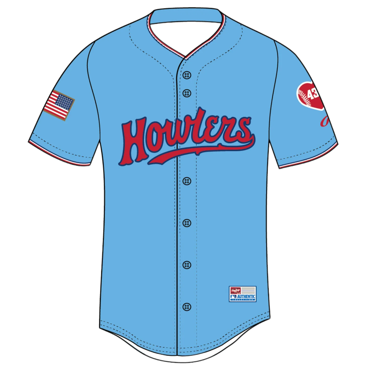 Hill City Howlers Adult Alternate 1 Replica Sublimated Jersey