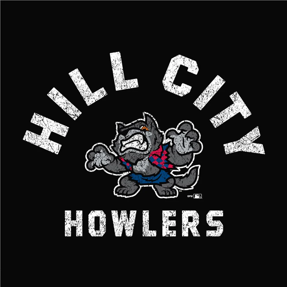 Hill City Howlers Adult Black Comfort Wash Tee - Image 2