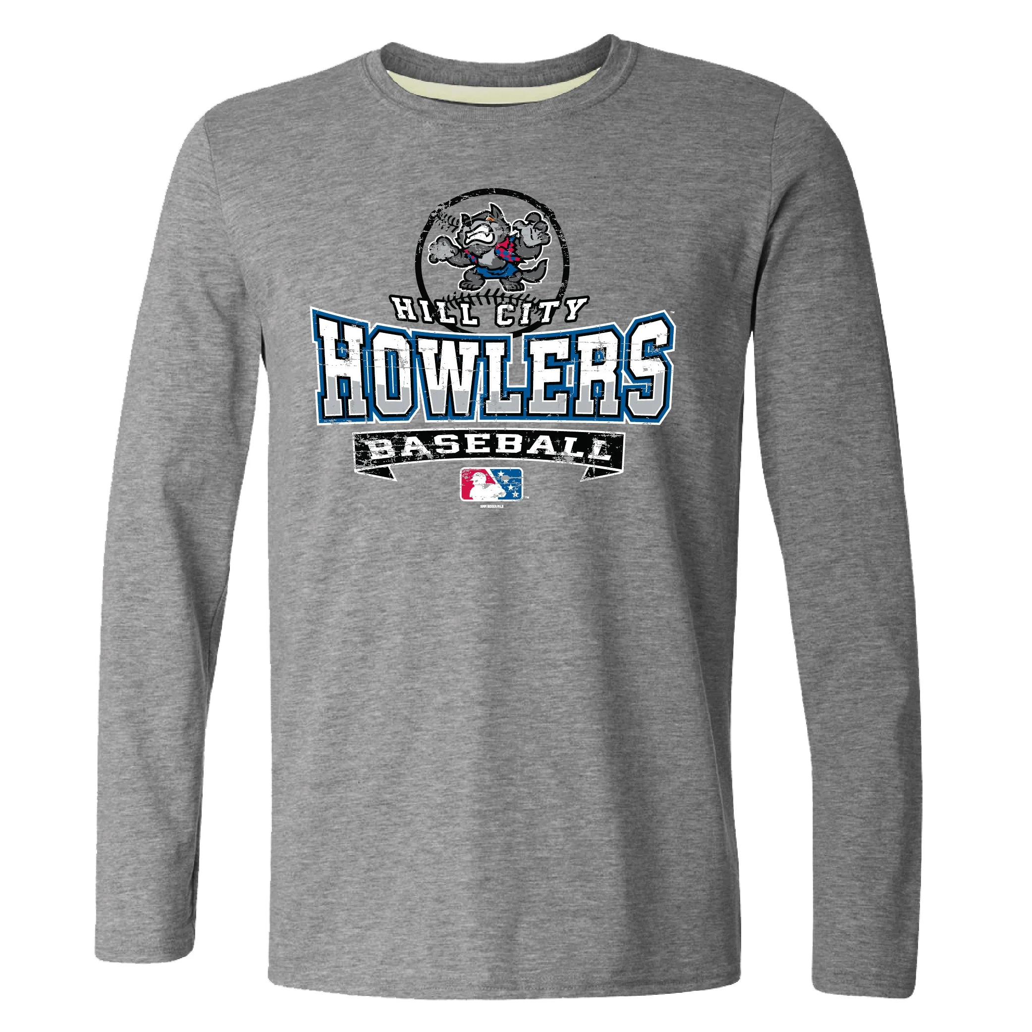 Hill City Howlers Adult Heather Long Sleeve Zapps Tee