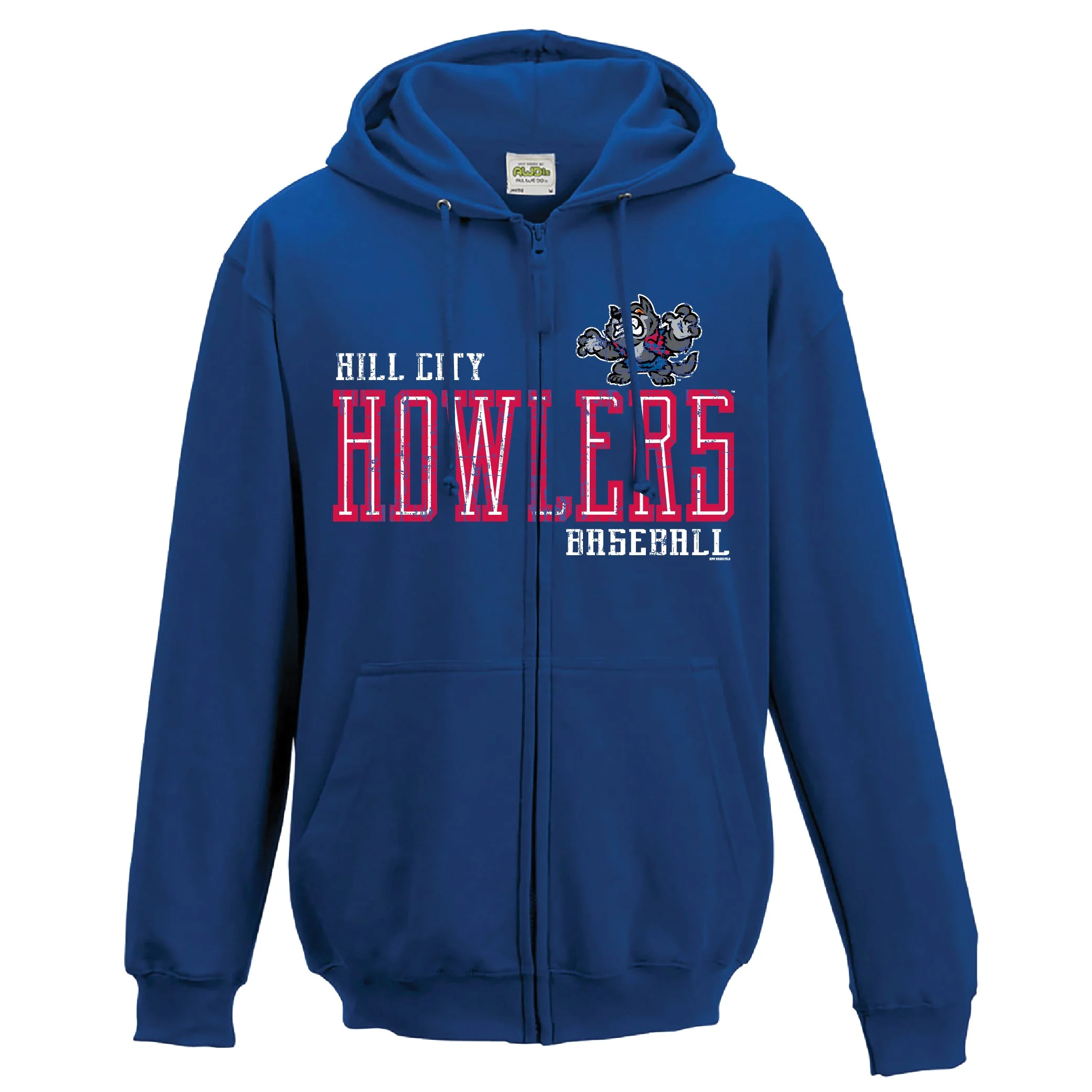 Hill City Howlers Adult Royal Full Zip Brickowski Sweatshirt