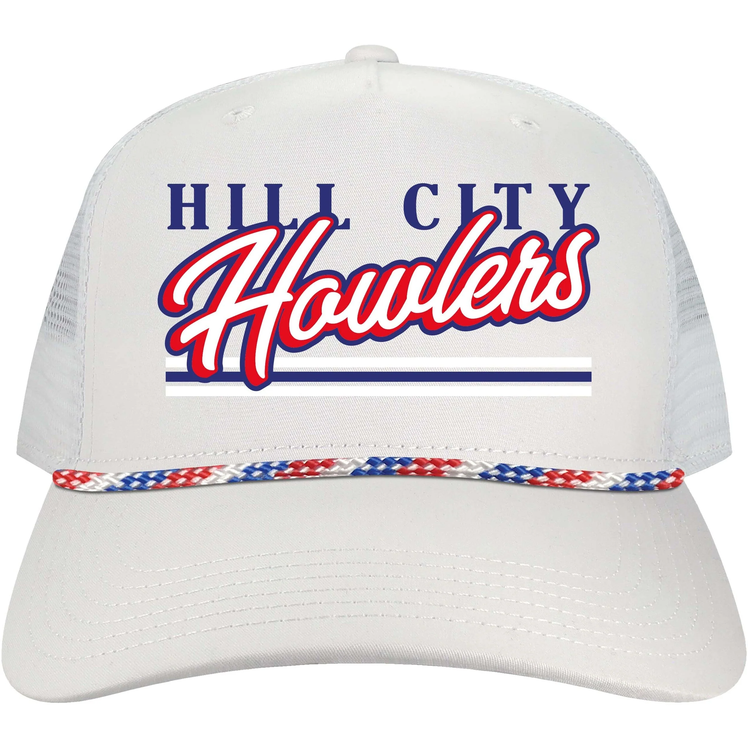 Hill City Howlers Adult White Legacy Headwear Roadie Trucker Cap