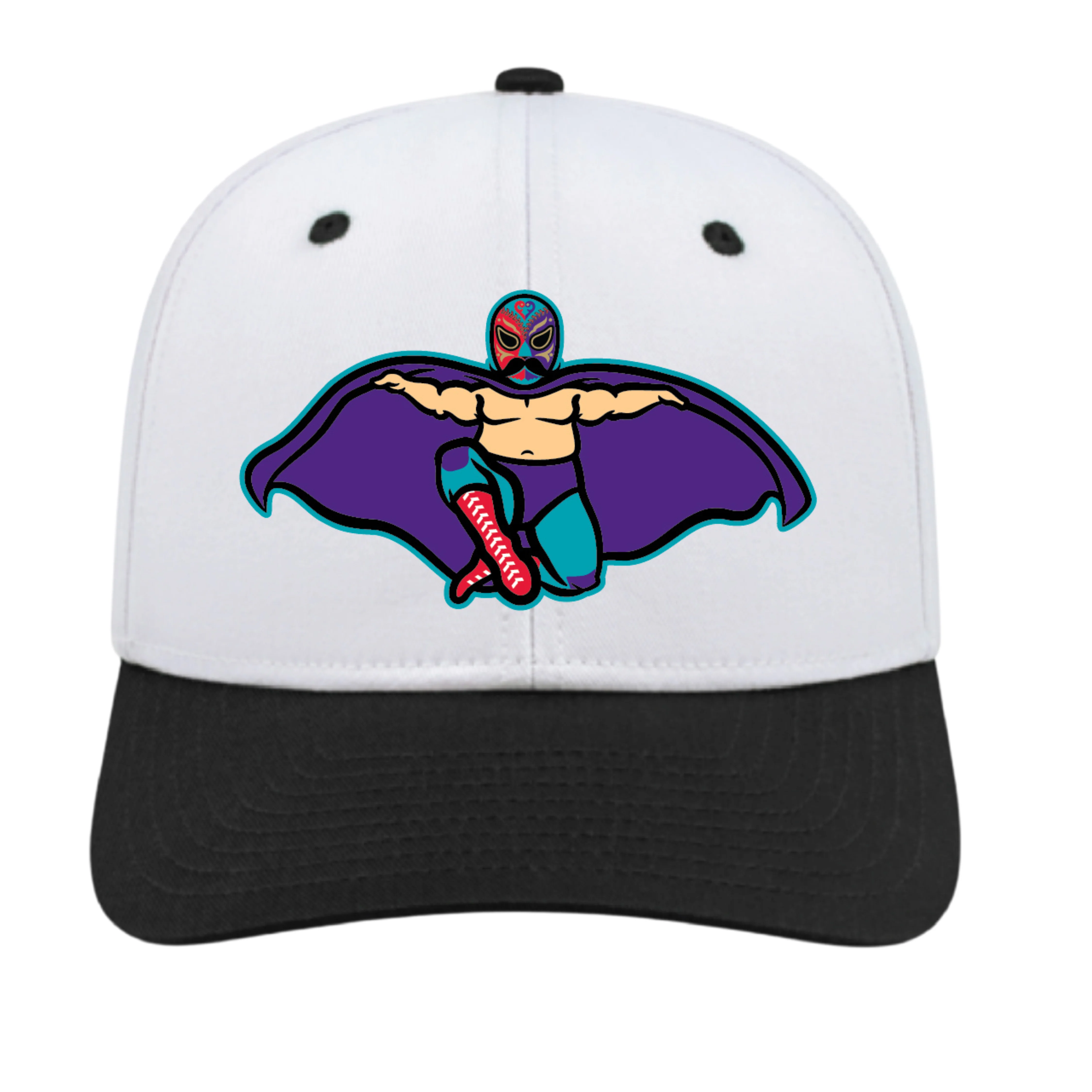 Hill City Howlers Luchadores Adult White & Black Trucker Cap
