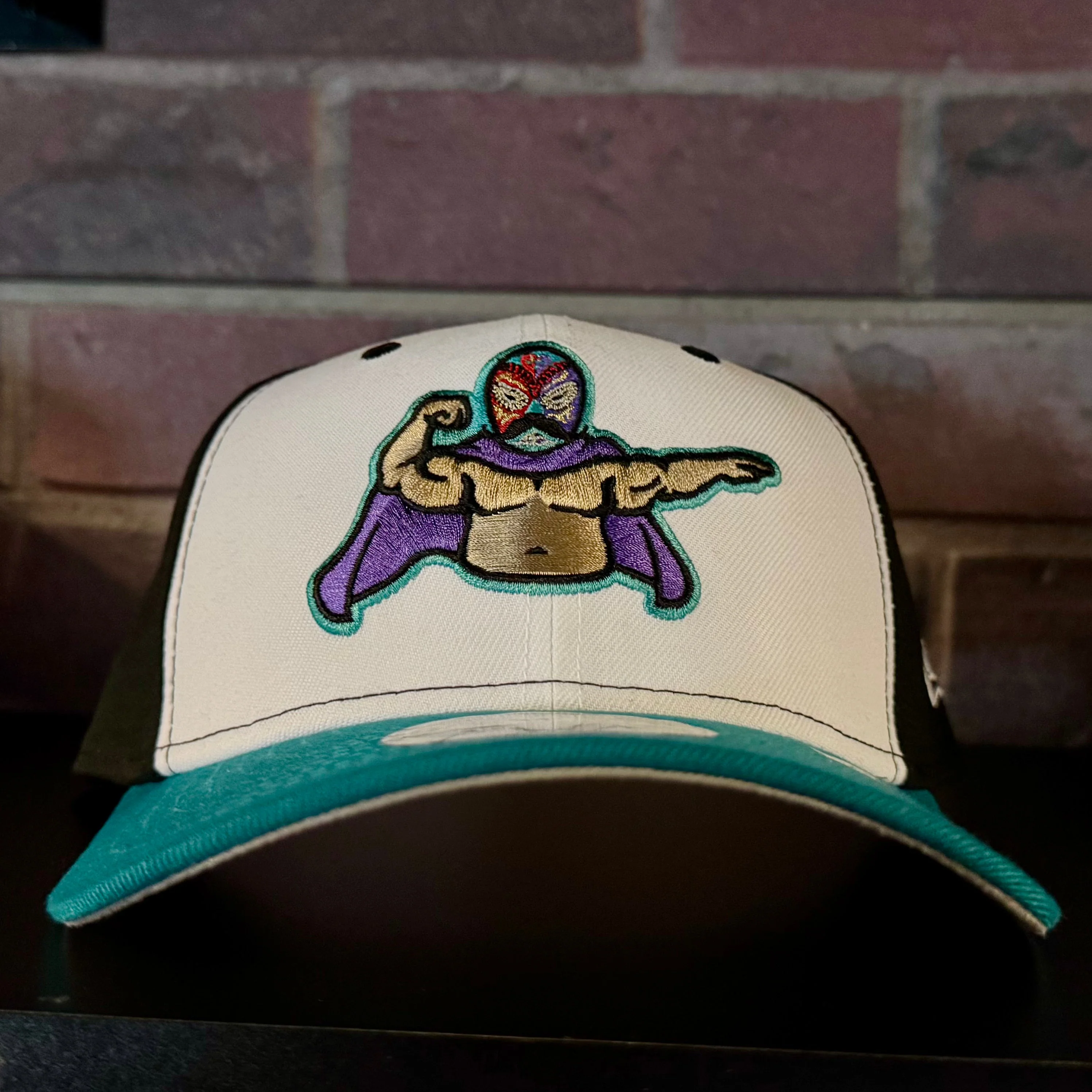 Hill City Howlers New Era Luchadores 9SEVENTY Black/Teal Stretch-Snap Cap