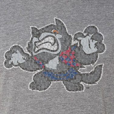 Hill City Howlers Women's 108 Stiches Gray Spelled Out Tee - Image 2