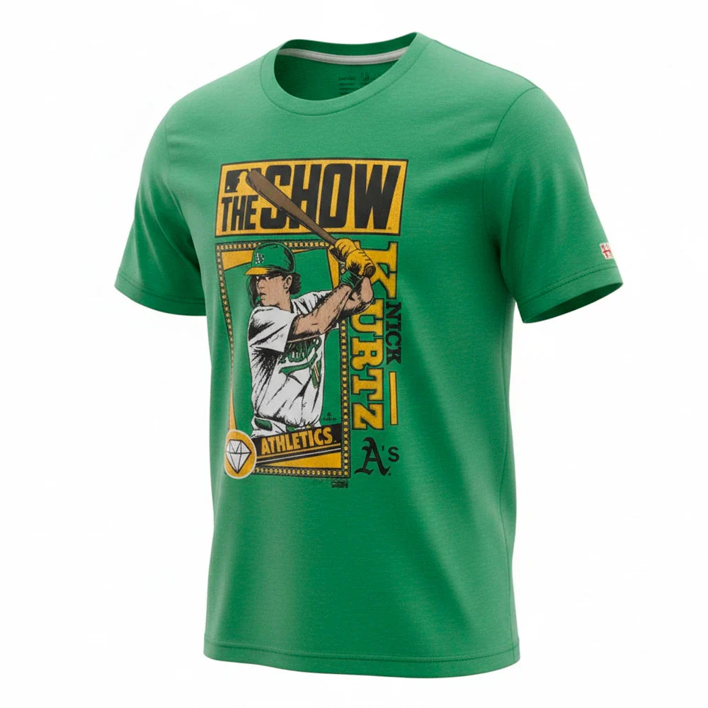 Homage Athletics Nick Kurtz The Show Green Short Sleeve T-Shirt