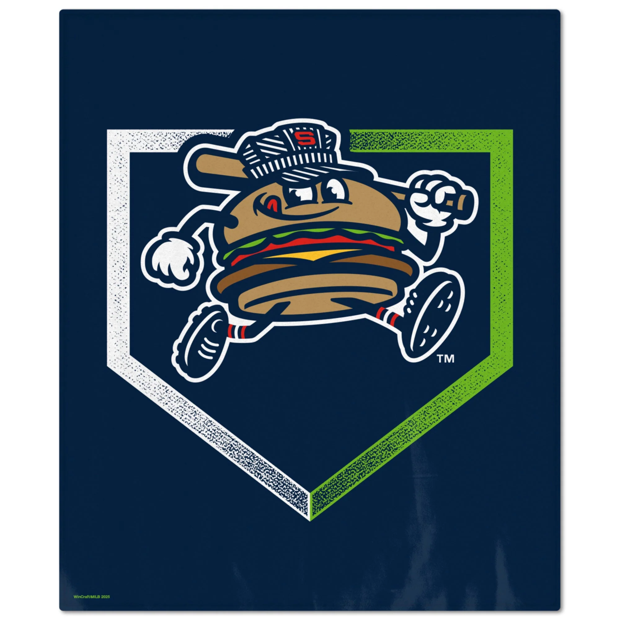 Hub City Spartanburgers Home Plate Fleece Blanket