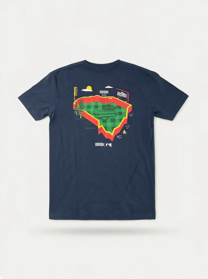 Hub City Spartanburgers Navy State T-Shirt - Image 2