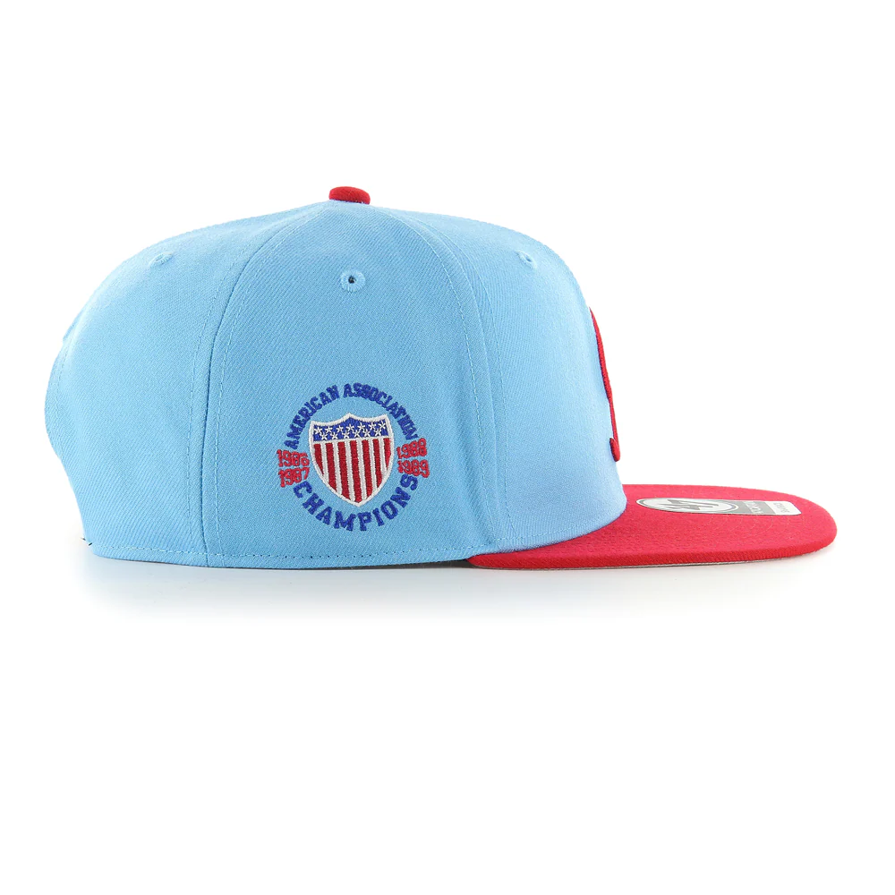 Indianapolis Indians '47 Adult Columbia 1980's Sure Shot Under Snapback Adjustable Cap - Image 3