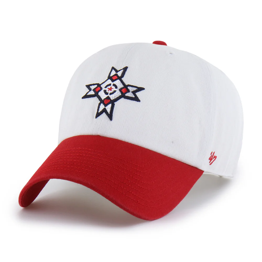 Indianapolis Indians '47 Adult White/Red Native American Heritage Clean Up Adjustable Cap