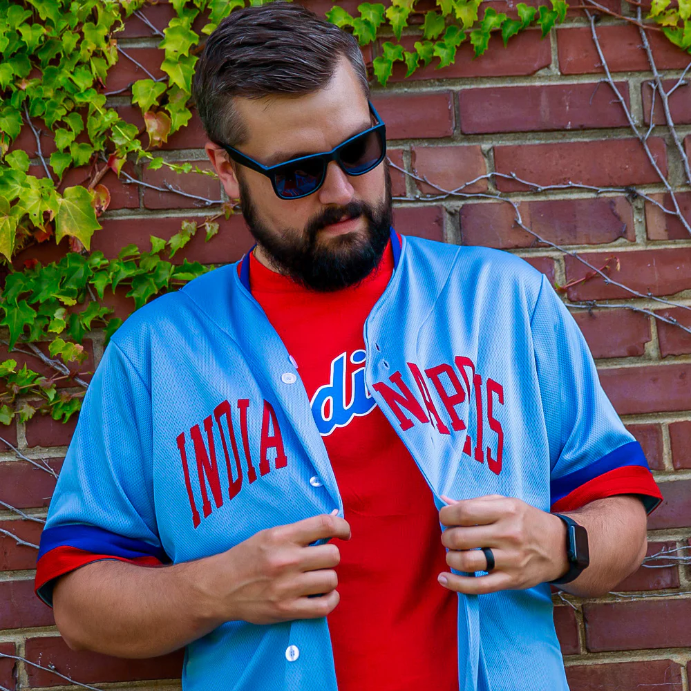 Indianapolis Indians Adult 1980's/90's Adult Razor Shines Replica Retro Jersey - Image 3