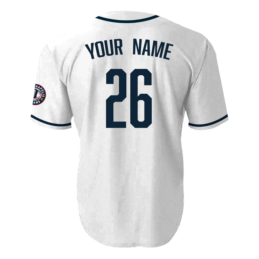Indianapolis Indians Adult Customizable Home White Replica Jersey - Image 2