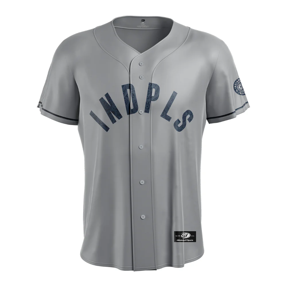 Indianapolis Indians Adult Customizable Road Grey Replica Jersey - Image 3