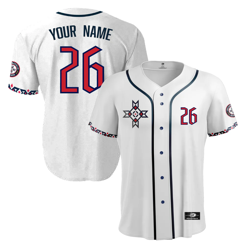 Indianapolis Indians Adult Customizable White Native American Heritage Replica Jersey