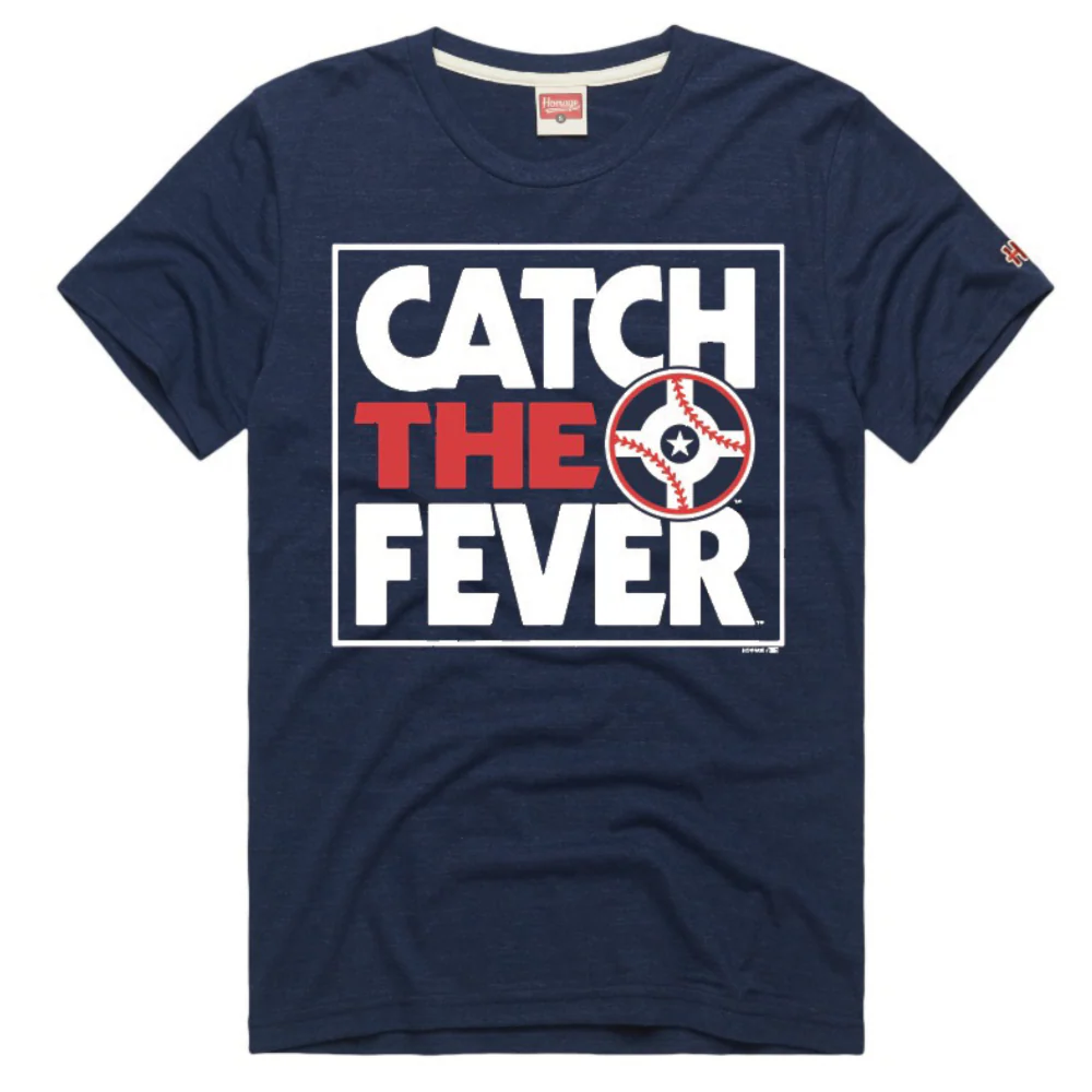 Indianapolis Indians Adult Navy Circle City Catch The Fever Tee