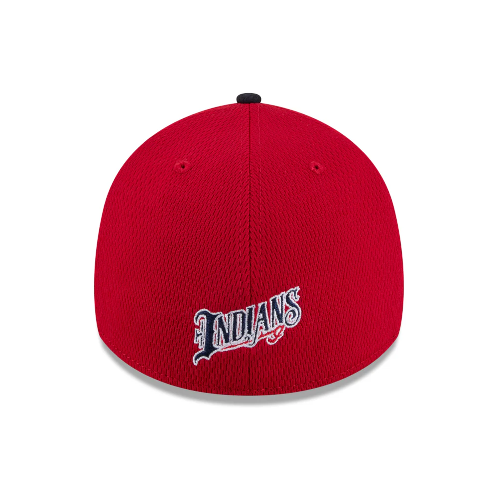 Indianapolis Indians Adult Red/Navy Batting Practice New Era Player Replica 39THIRTY Stretch-Fit Cap - Image 5