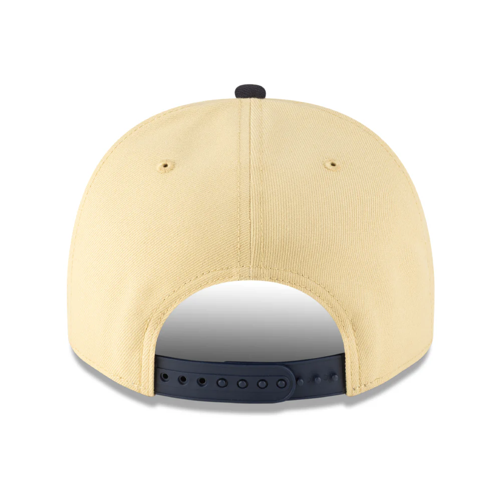Indianapolis Indians Adult Vegas Gold/Navy Circle City Script New Era 9FORTY A-Frame Snapback Cap - Image 5