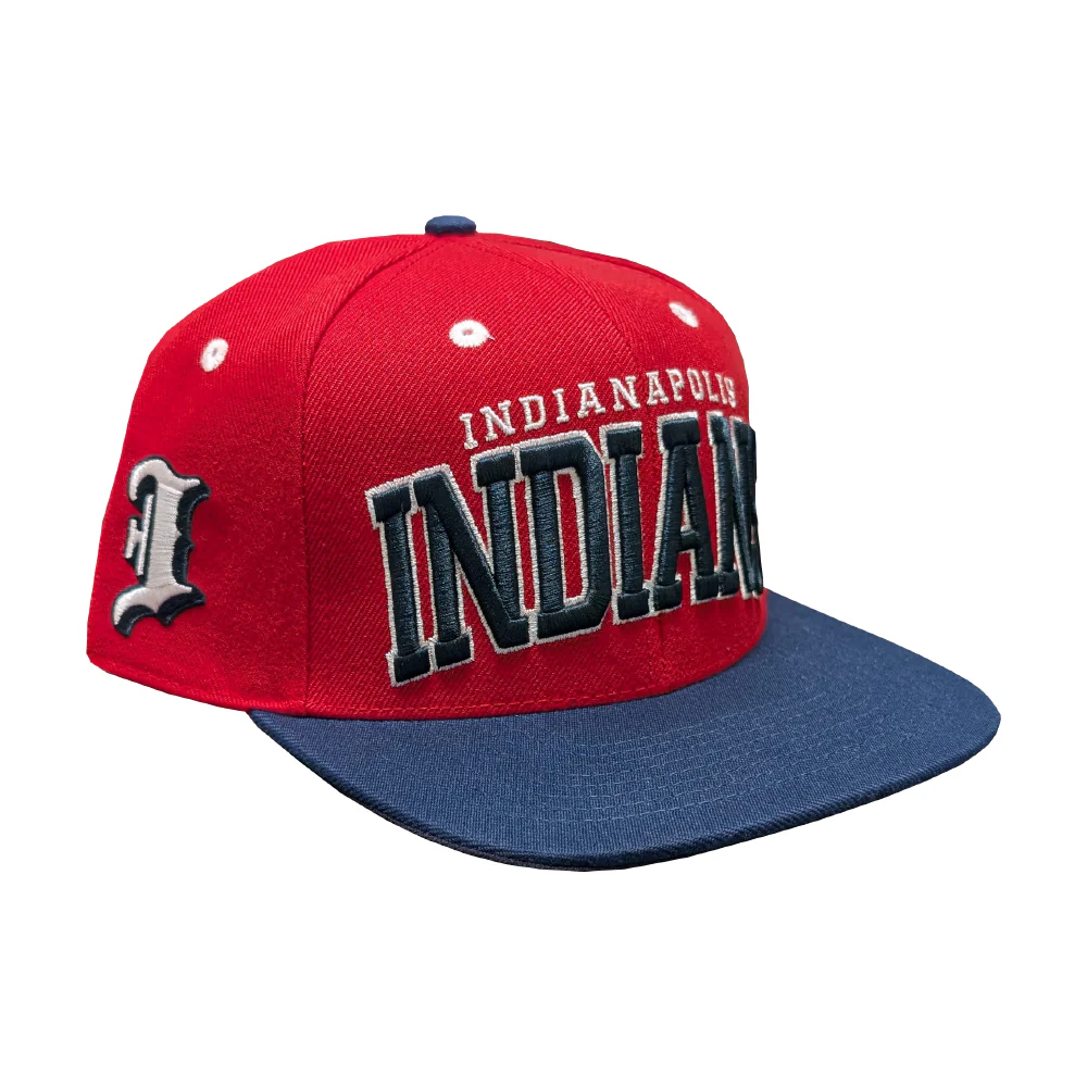 Indianapolis Indians Bimm Ridder Adult Red/Navy Choice Adjustable Snapback Cap - Image 3