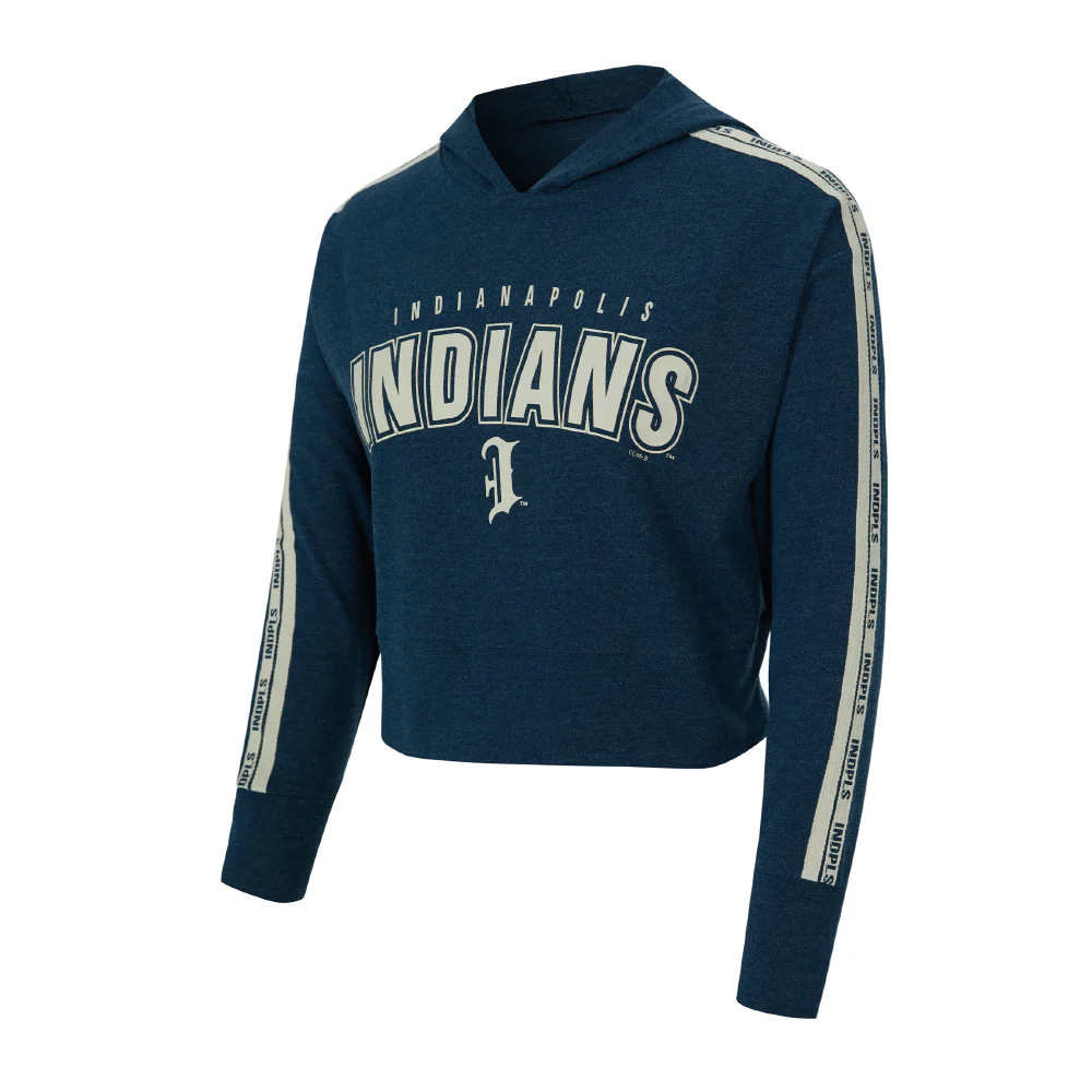 Indianapolis Indians Women's Concepts Sport Navy Birch Pullover Hoodie