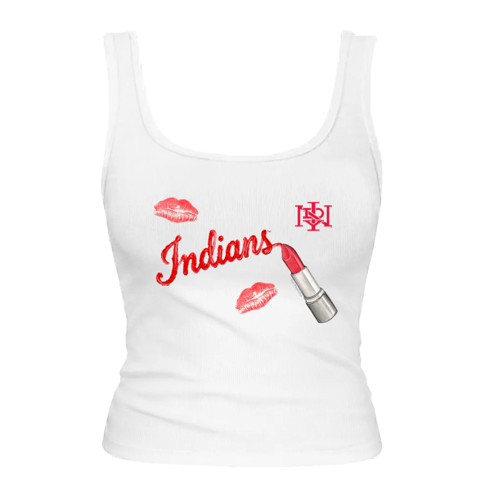 Indianapolis Indians Women's Tiny Turnip Lipstick Tri-Blend Tank Top