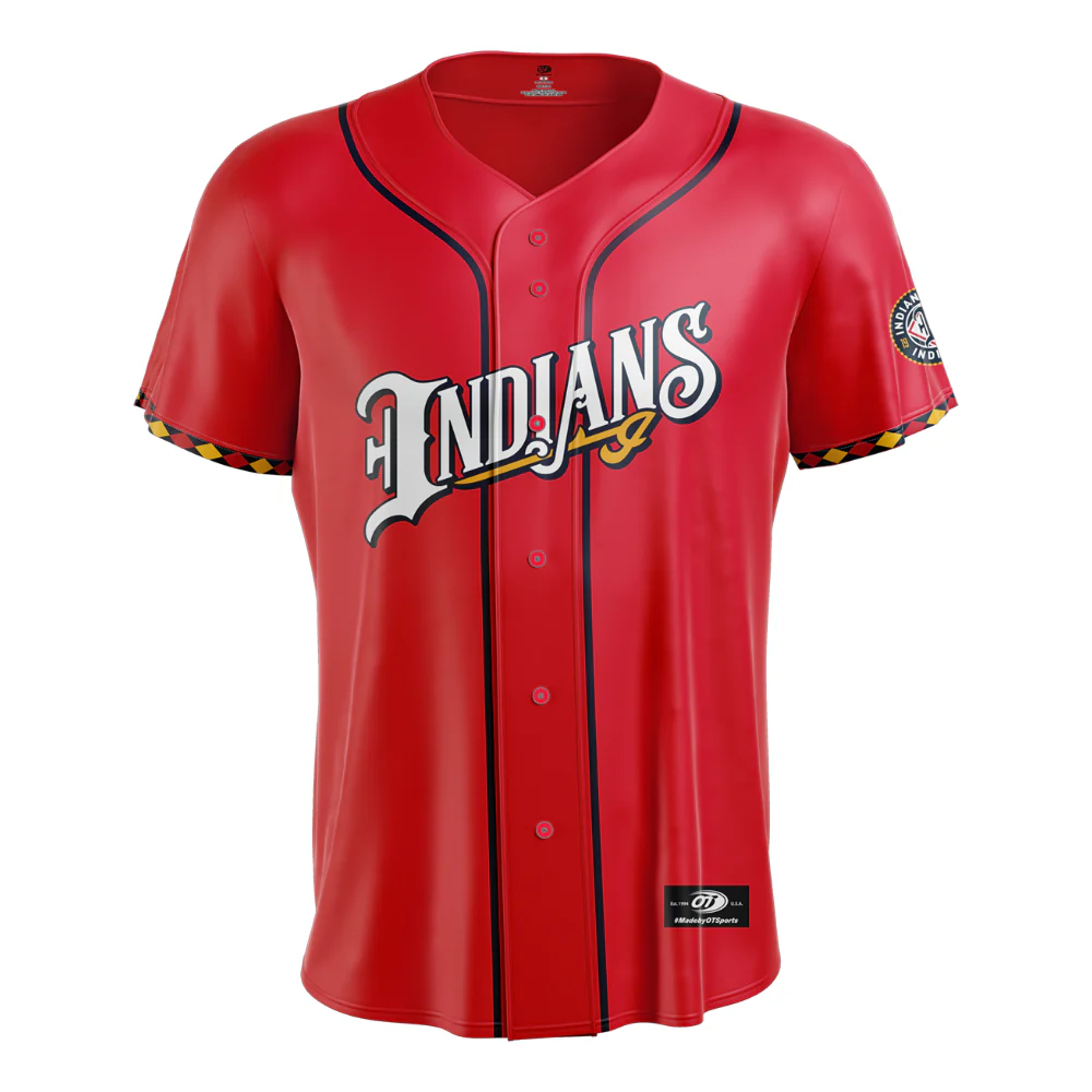 Indianapolis Indians Youth Customizable Red Alternate Replica Jersey - Image 3