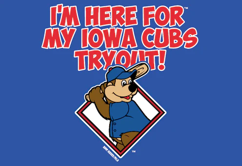 Infant Iowa Cubs Tryout Onesie -Royal Blue - Image 2
