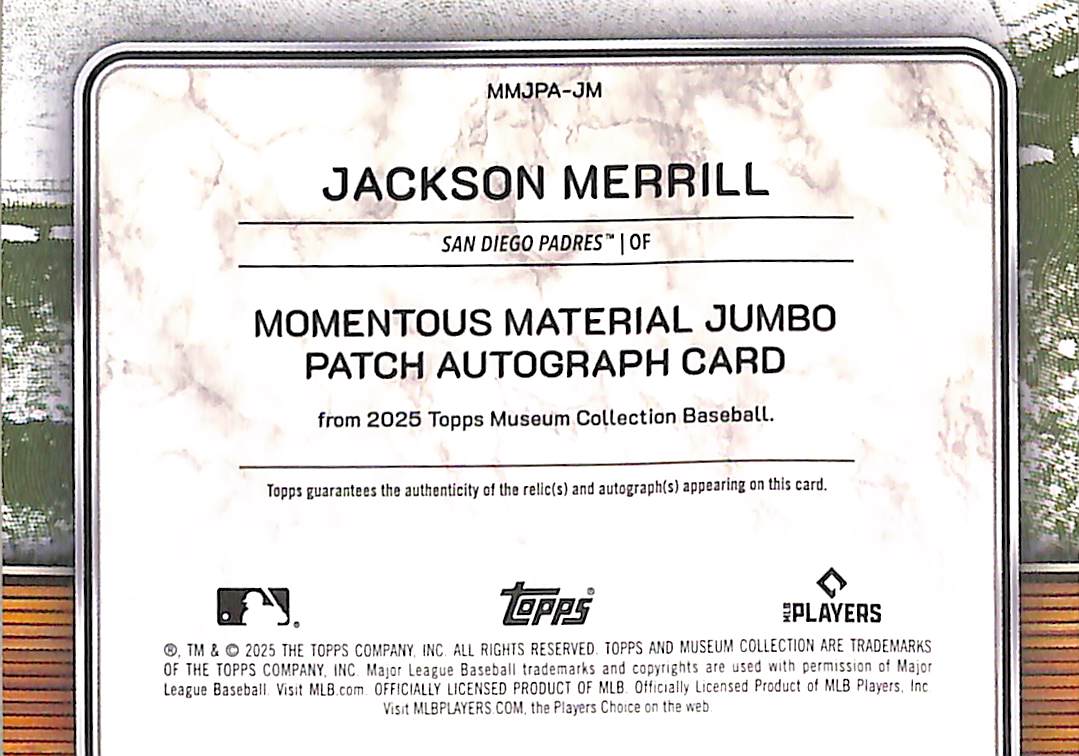 Jackson Merrill 2025 Museum Collection #MMJPA-JM - Image 2
