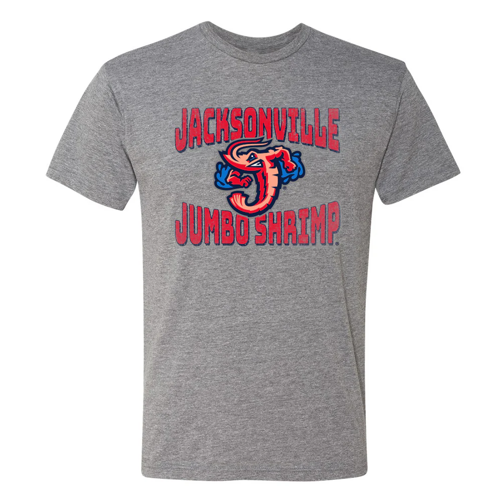 Jacksonville Jumbo Shrimp 108 Stitches Heather Solid Tee