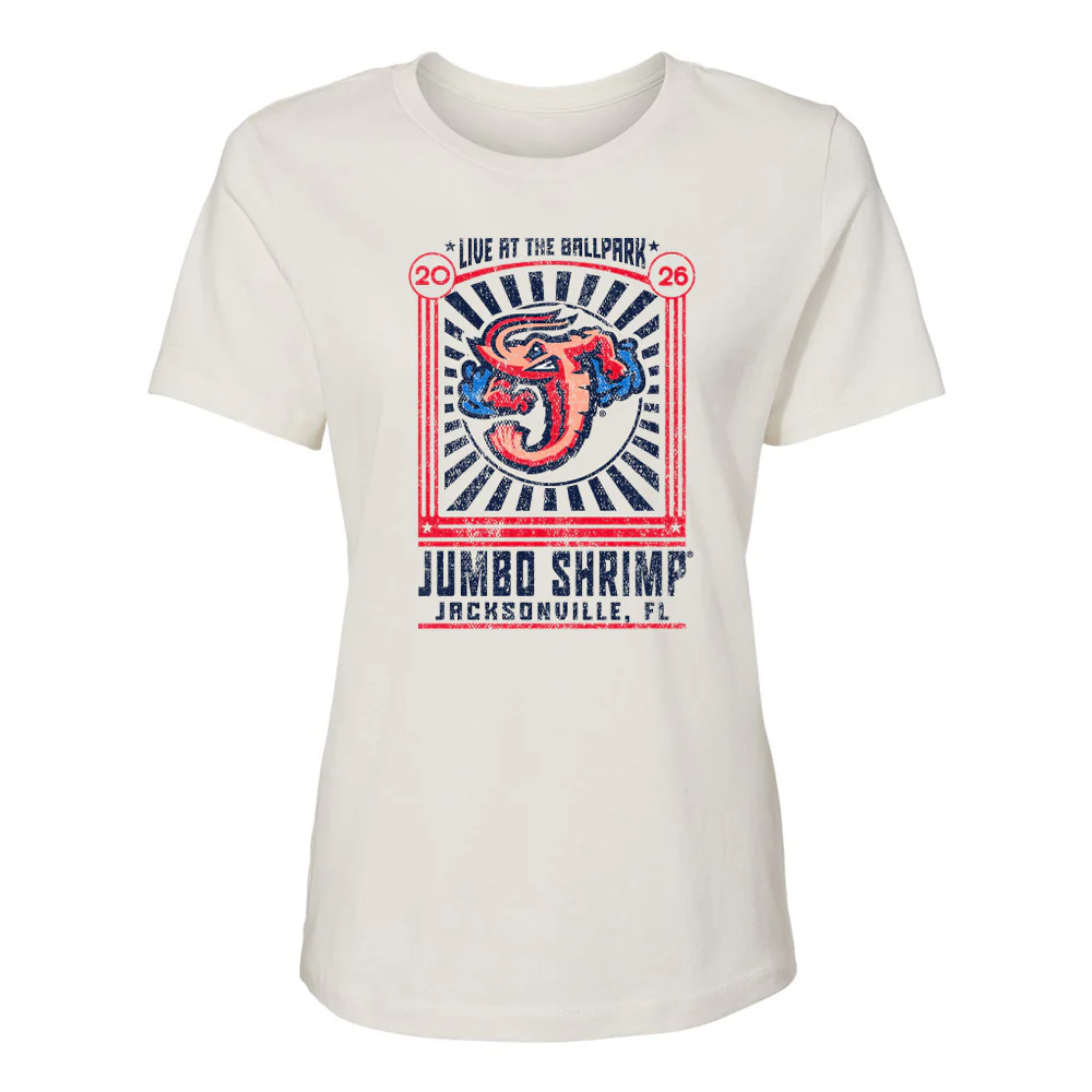 Jacksonville Jumbo Shrimp 108 Stitches Ladies Concert Tee