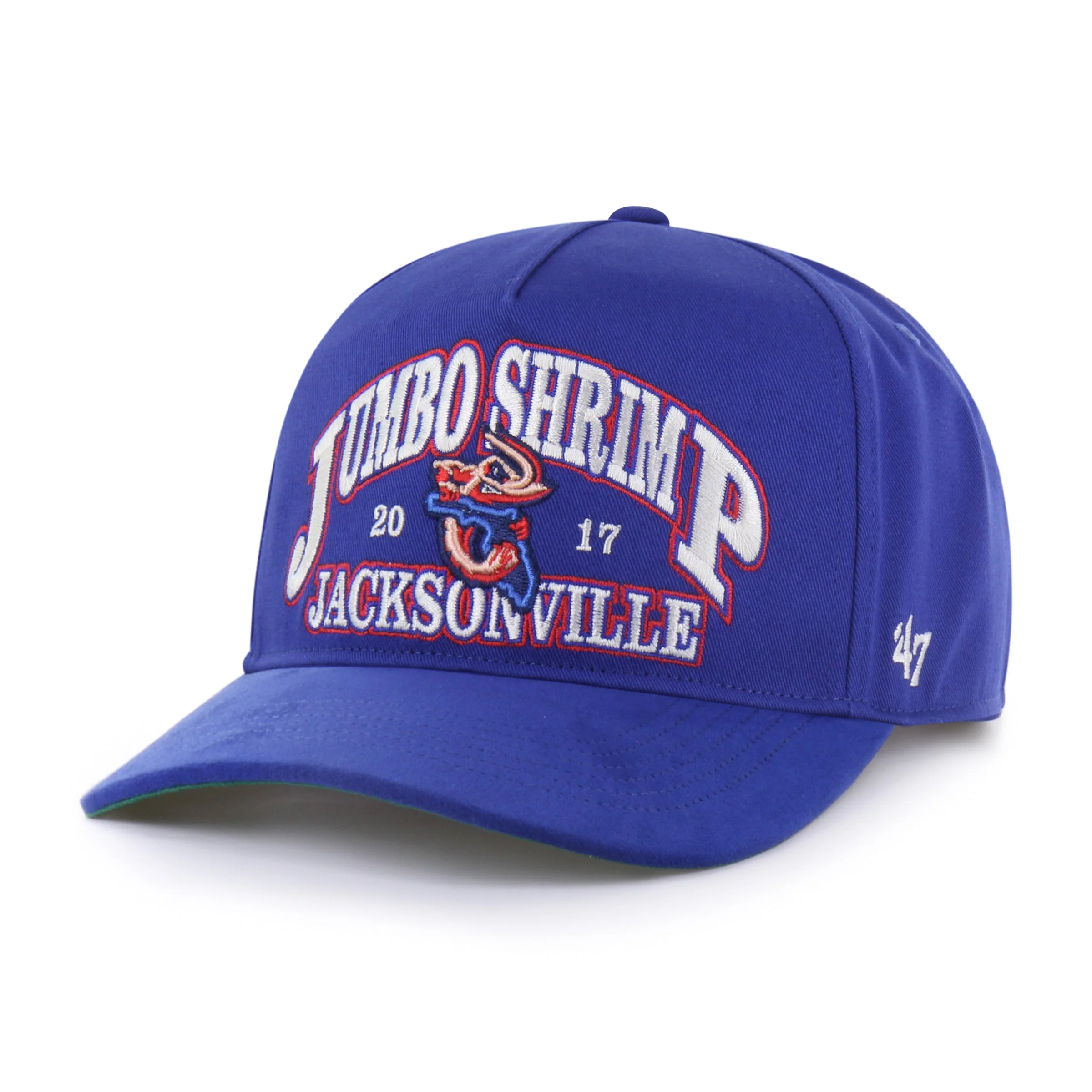 Jacksonville Jumbo Shrimp '47 Break Wood Royal Suede Hitch