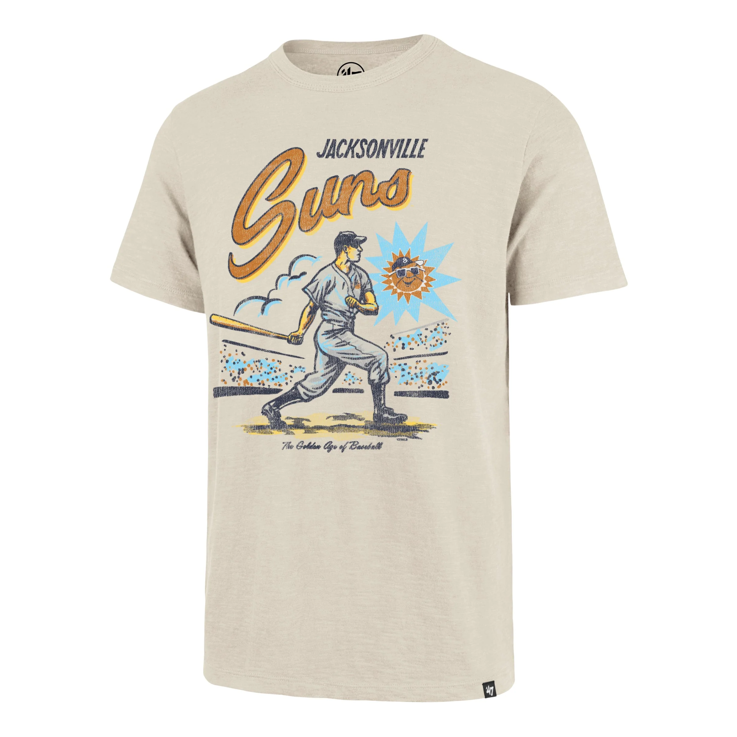 Jacksonville Jumbo Shrimp '47 Golden Age Jacksonville Suns Scrum Tee