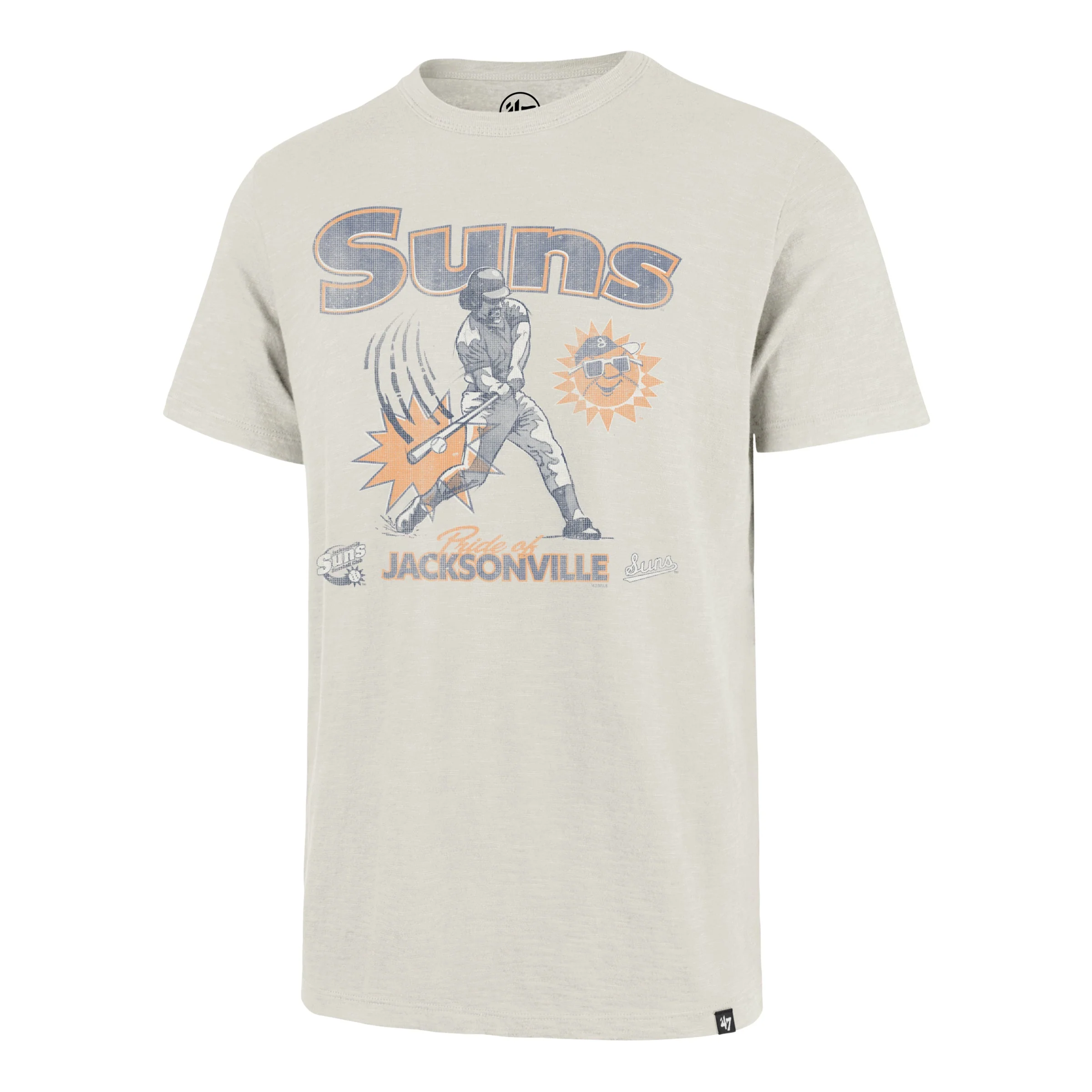 Jacksonville Jumbo Shrimp '47 Sandstone Swingin' Jacksonville Suns Scrum Tee