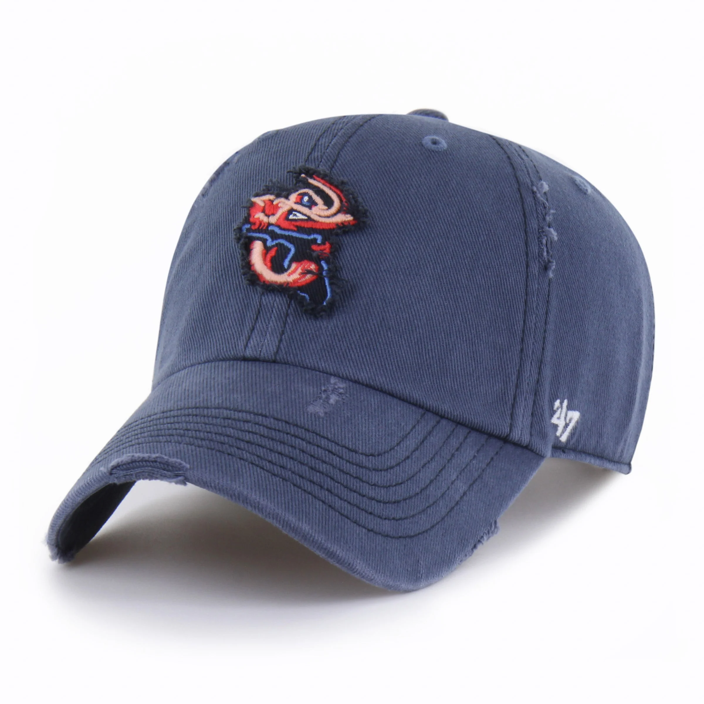 Jacksonville Jumbo Shrimp '47 Weathered Navy Clean Up