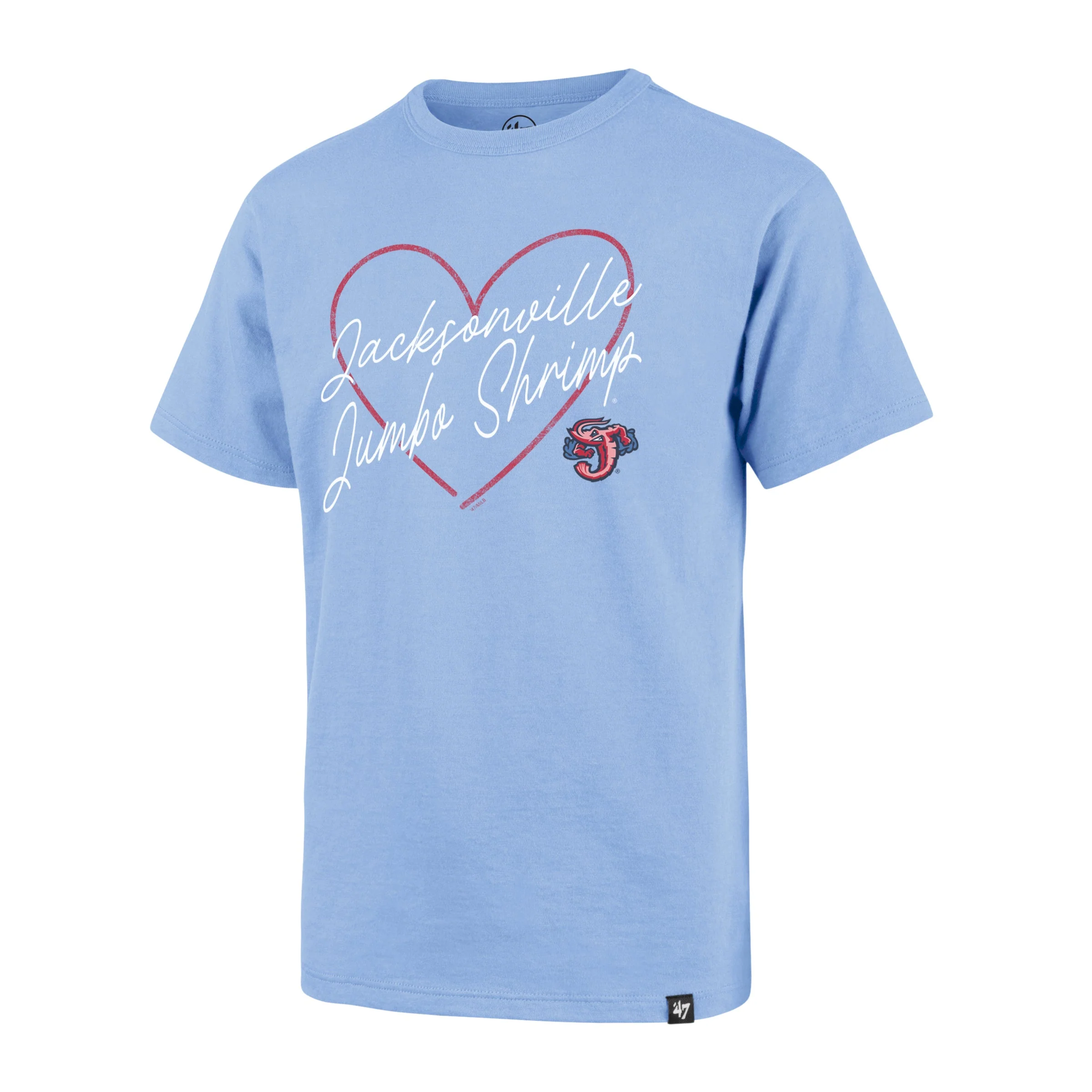 Jacksonville Jumbo Shrimp '47 Youth Lovestruck Franklin Tee