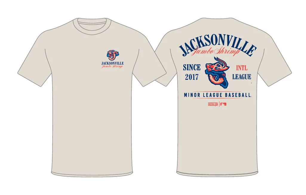 Jacksonville Jumbo Shrimp Baseballism Oversized Print Tee