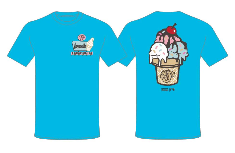 Jacksonville Jumbo Shrimp Baseballism Youth Frozen Treats Tee
