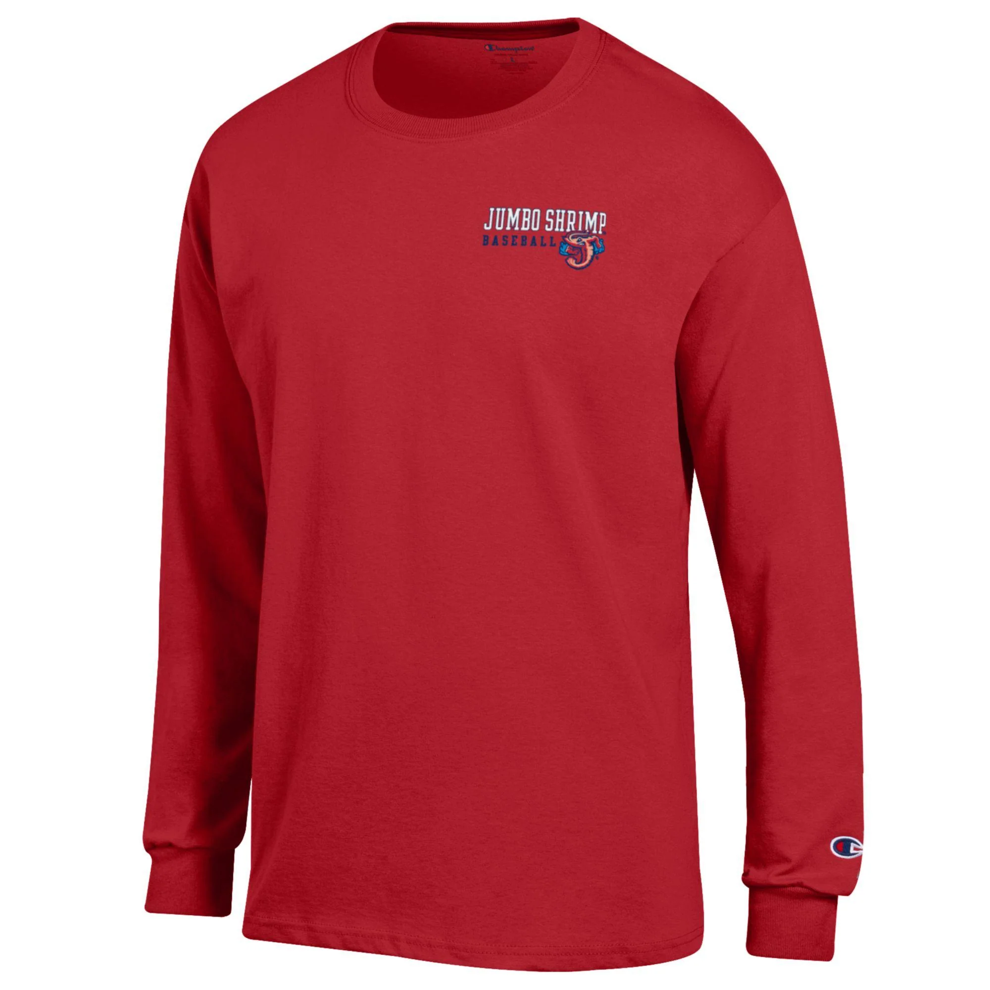 Jacksonville Jumbo Shrimp Champion Red Basic L/S Tee