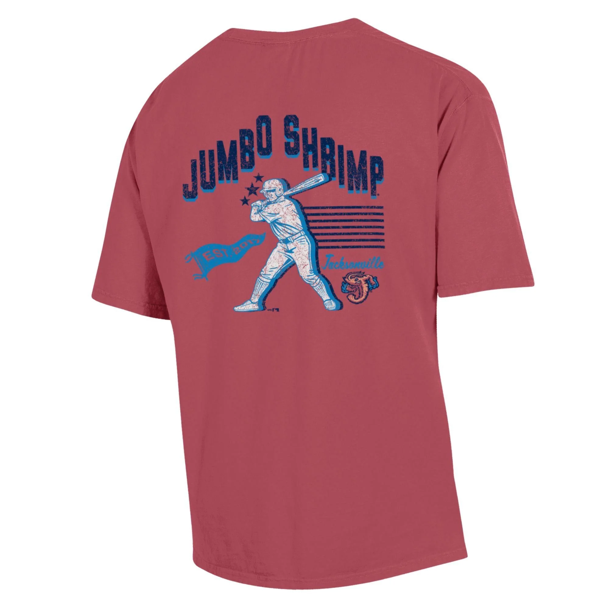 Jacksonville Jumbo Shrimp Comfort Wash Crimson Pocket Tee - Image 2