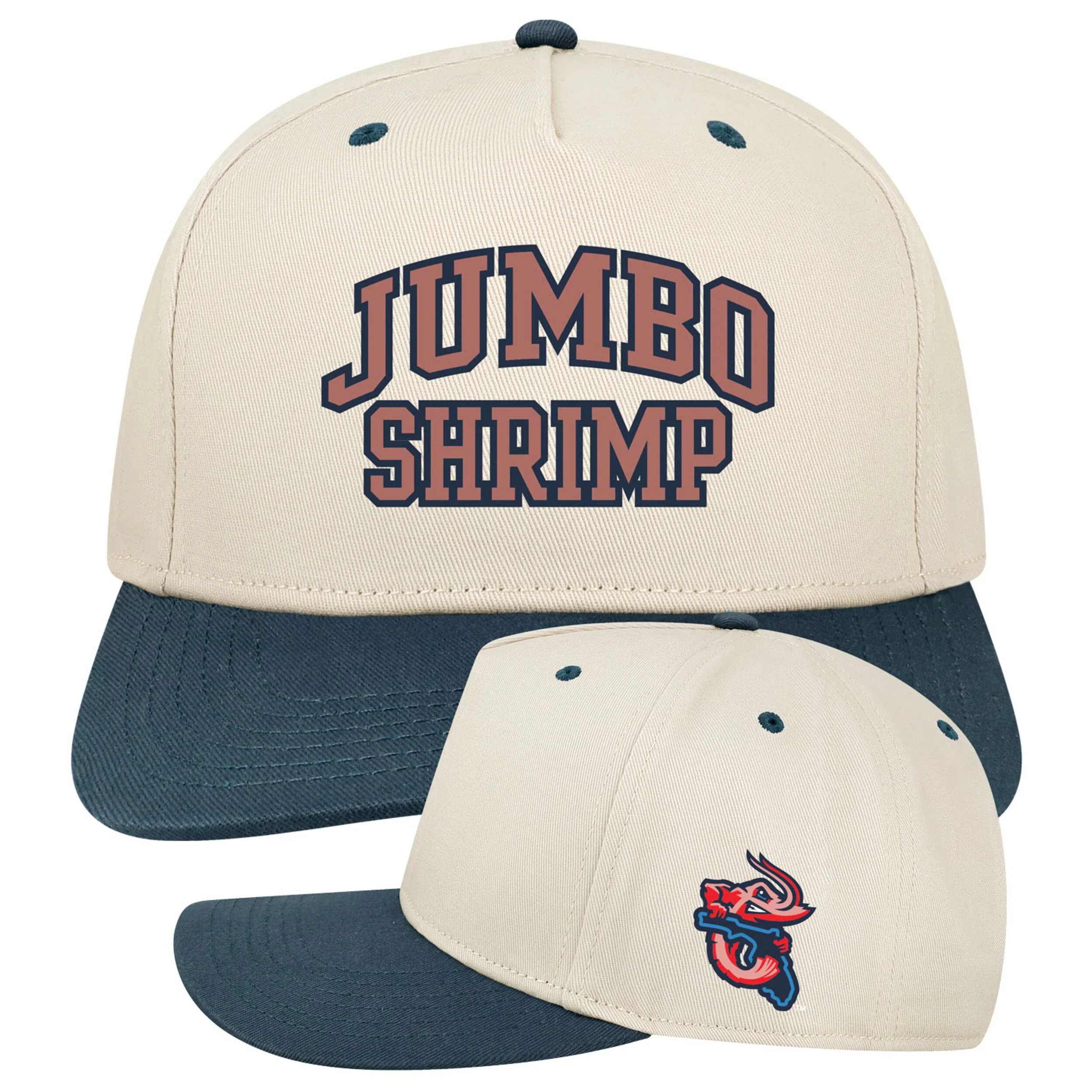 Jacksonville Jumbo Shrimp Legacy Stone/Navy Heritage Snapback