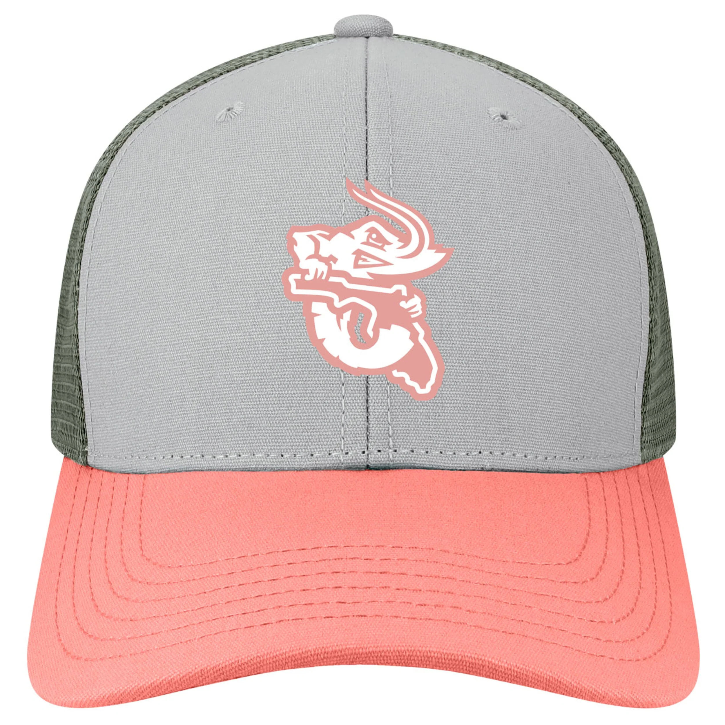 Jacksonville Jumbo Shrimp Legacy Youth Lt. Gray/Salmon Snap