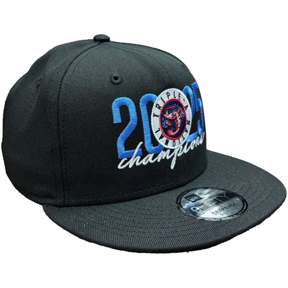 Jacksonville Jumbo Shrimp New Era Black 2025 Triple A National Champions 9Fifty - Image 3