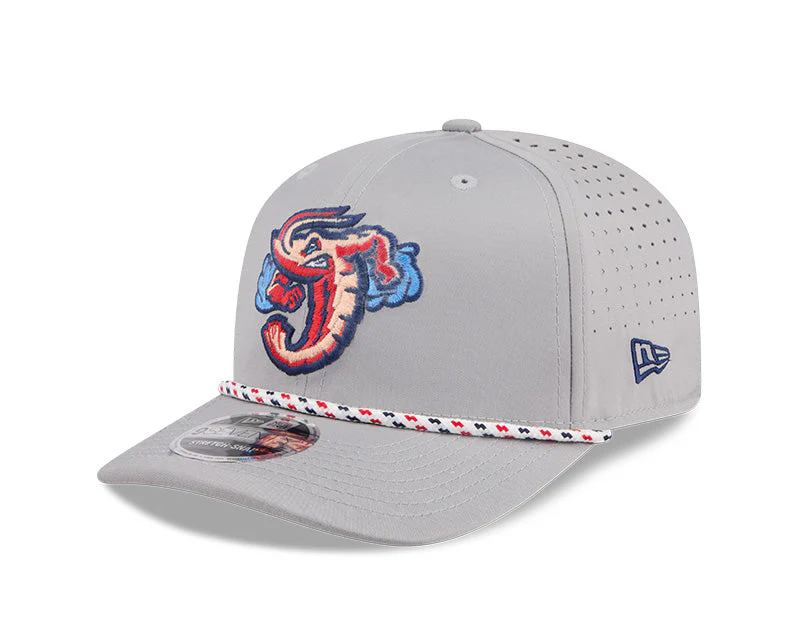 Jacksonville Jumbo Shrimp New Era Gray Multi Rope Sport 9Seventy