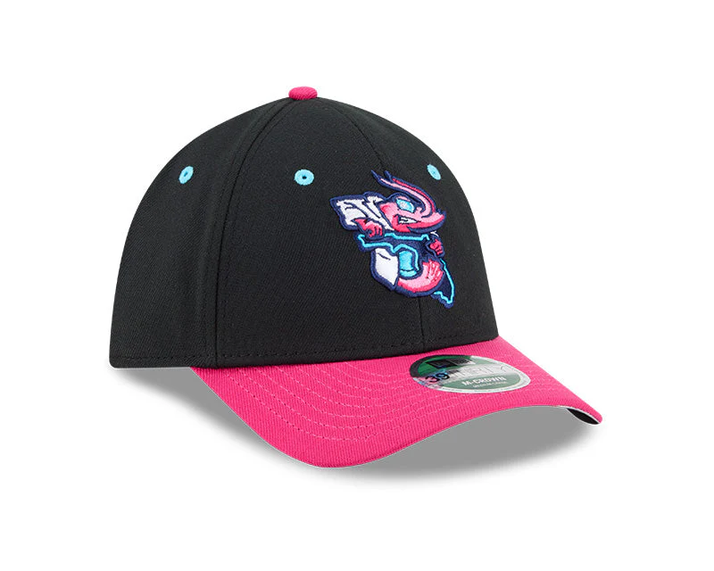 Jacksonville Jumbo Shrimp New Era Vice Nights Player Replica 39Thirty - Image 2