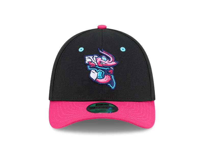 Jacksonville Jumbo Shrimp New Era Vice Nights Player Replica 39Thirty - Image 3