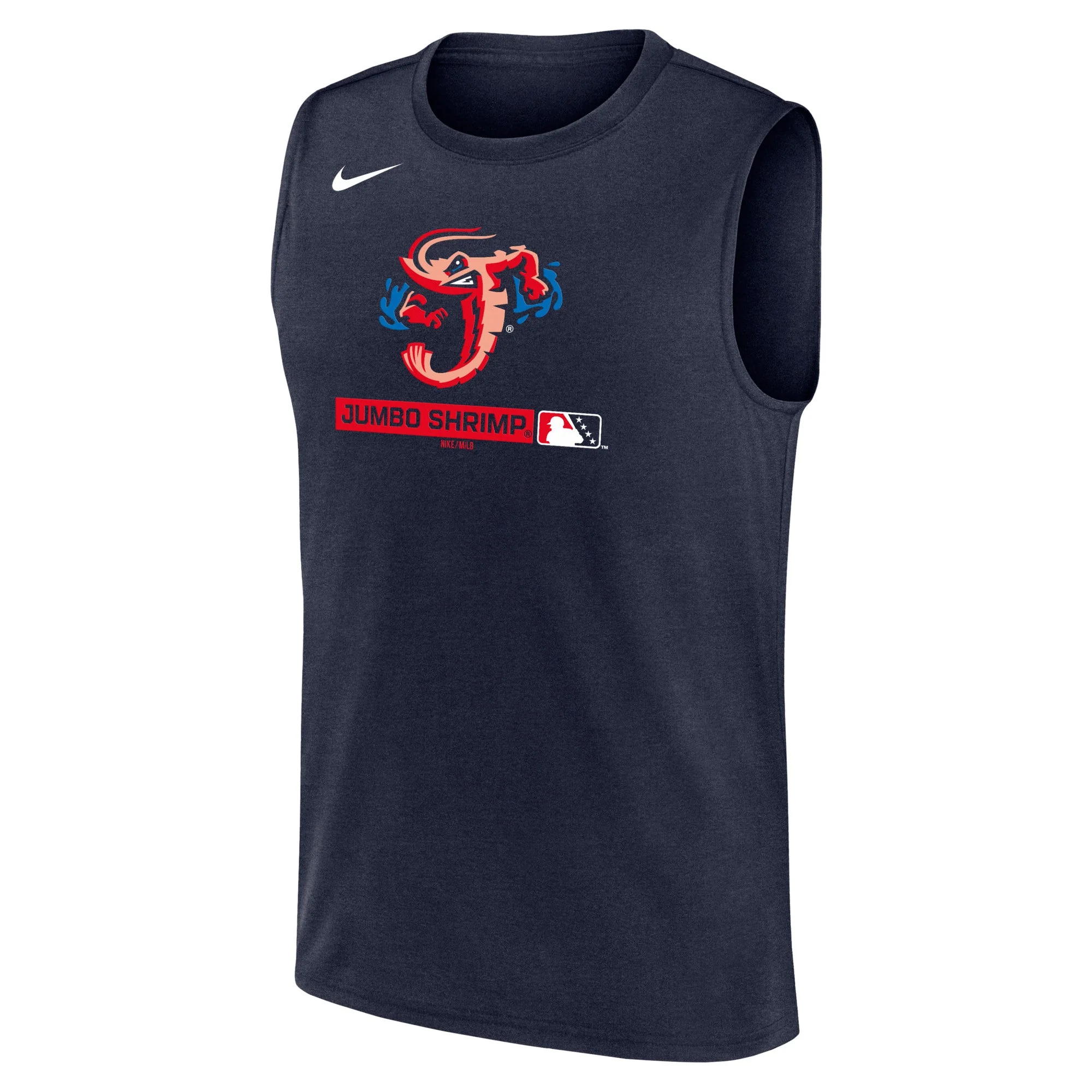 Jacksonville Jumbo Shrimp Nike Navy Sleeveless Dri-Fit Tee