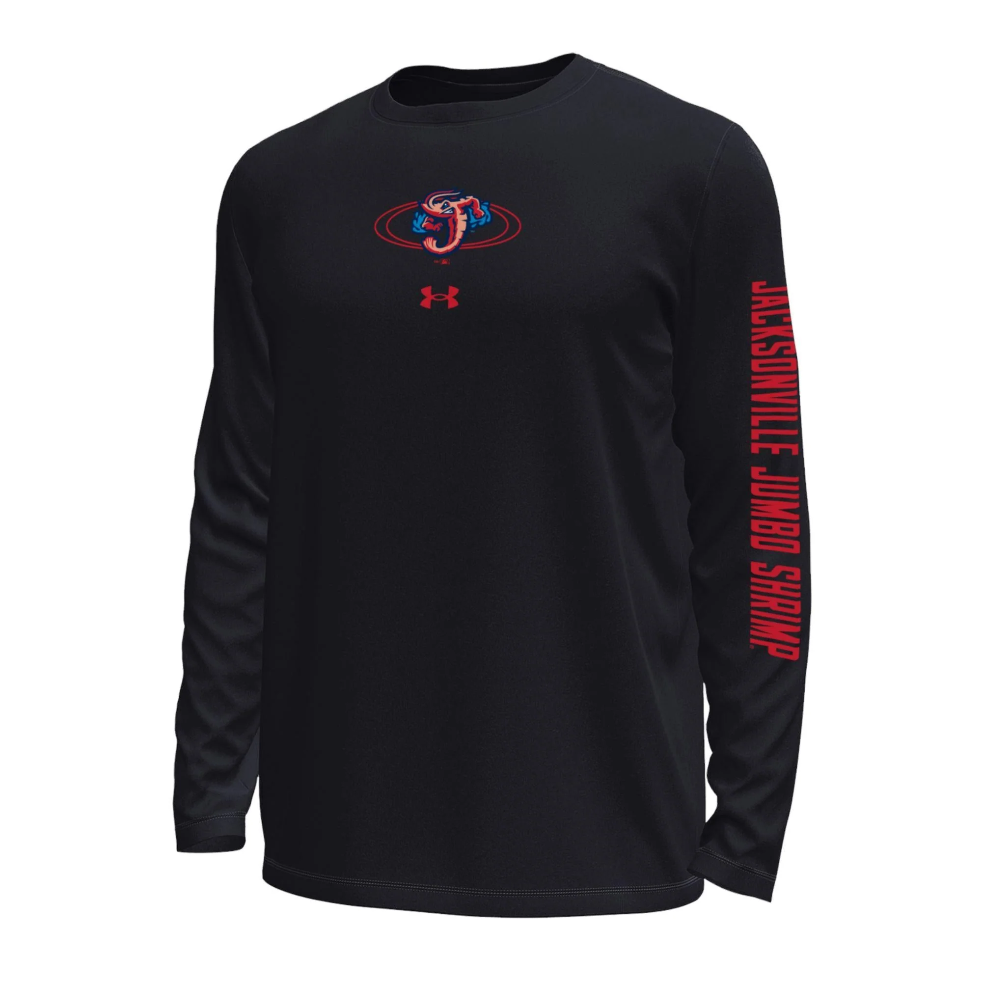 Jacksonville Jumbo Shrimp Under Armour Black Tech Stretch L/S Tee