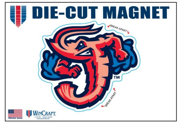 Jacksonville Jumbo Shrimp Wincraft Die Cut Indoor/Outdoor Magnet - Image 3