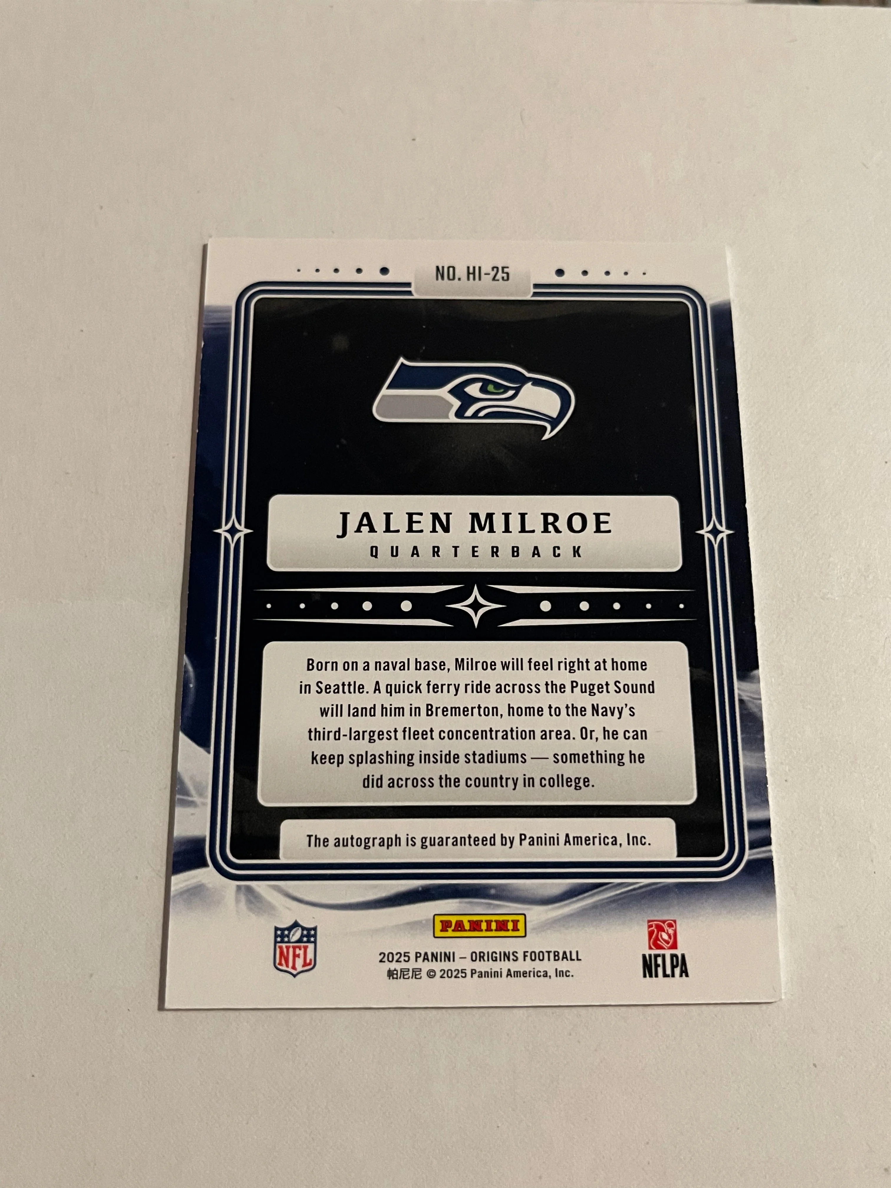 Jalen Milroe 2025 Panini Origins Football Hometow - Image 2